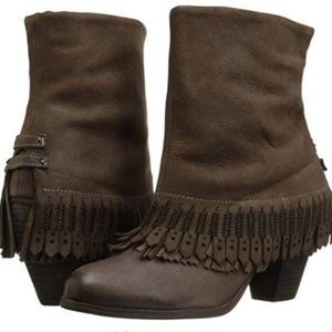 Naughty Monkey Swing Low Leather Ankle Boots sz 7